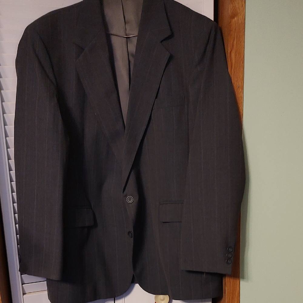 Haggar Charcoal Pinstripe Blazer